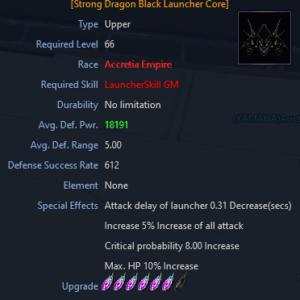 Armor BLACK DRAGON [LAUNCHER]