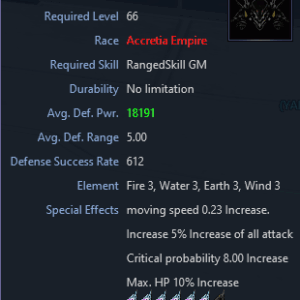 Armor BLACK DRAGON [RANGER ACC]