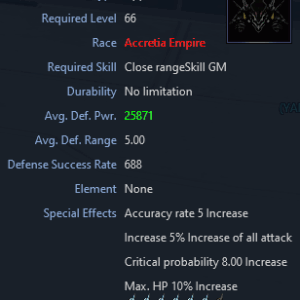 Armor BLACK DRAGON [WARRIOR ACC]